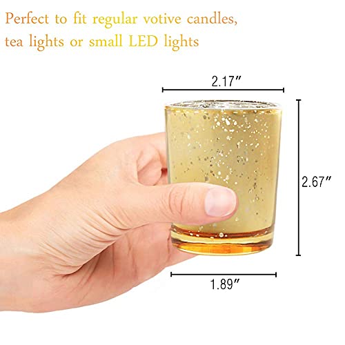 Volens Gold Party Decorations 72pcs Mercury Glass Candle Holders E469704