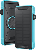Miady 20000mAh Wireless Solar Power Bank USB-C 20W Fast Charging, Waterproof Battery Pack Charger for Outdoor Camping, Compact Solar Portable Charger for iPhones and Android Smartphones