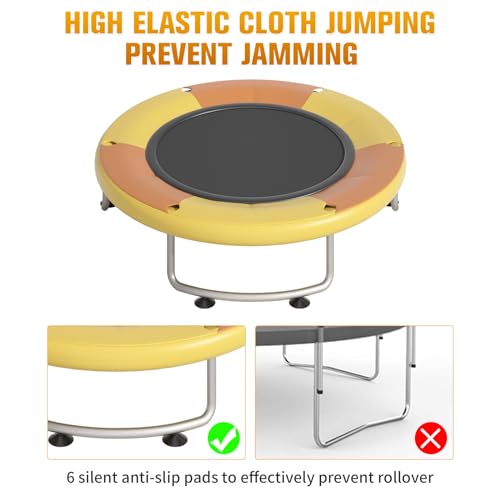 55" Kids Trampoline with Enclosure Net and Basketball Hoop M907892