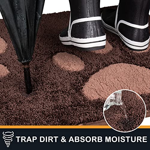 PURRUGS Dirt Trapper Door Mat 20" x 31.5", Non-Skid, Machine Washable, Beige M274527