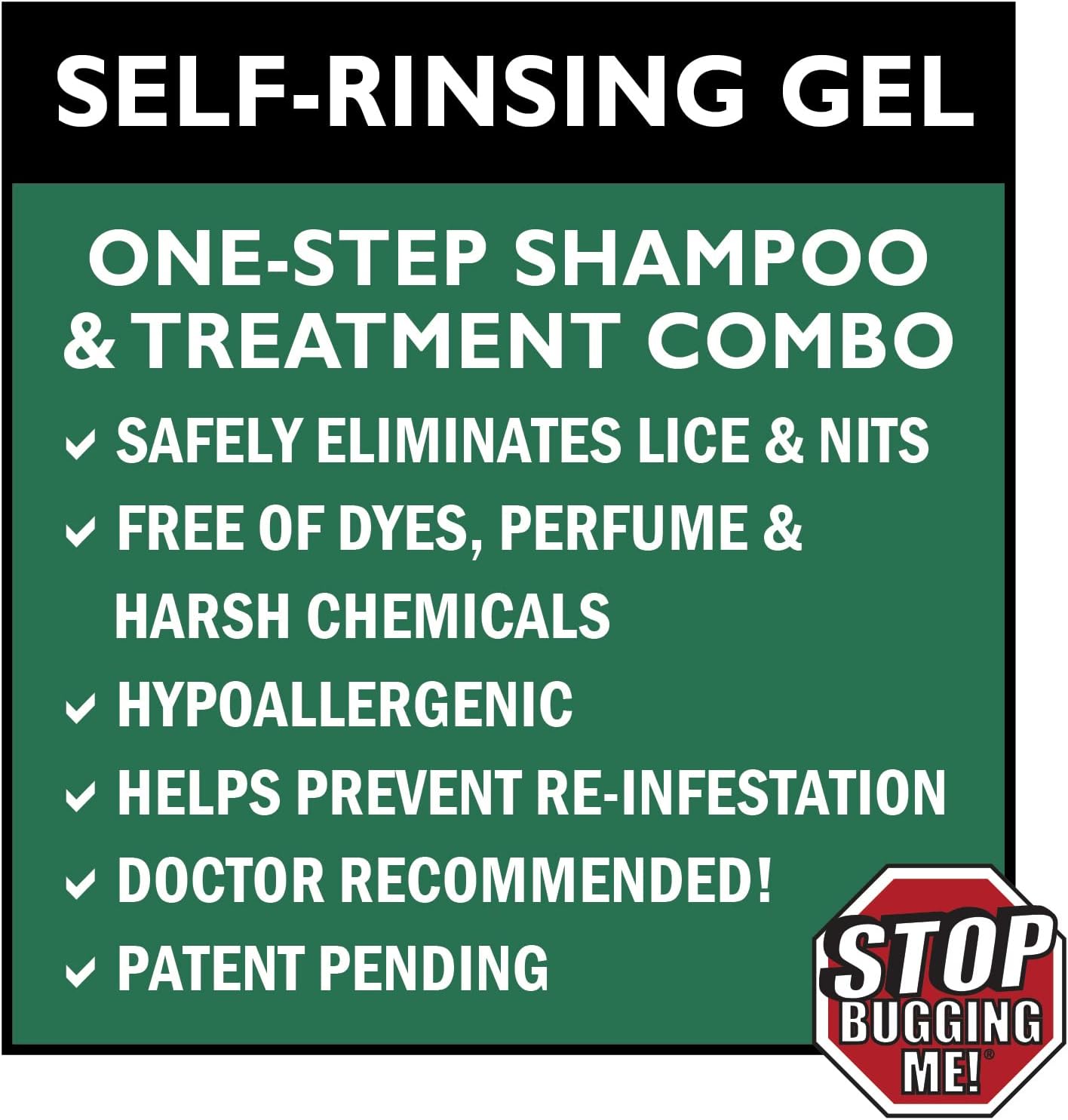 All-Natural 2-in-1 Lice Treatment Gel Shampoo, 8 oz O968