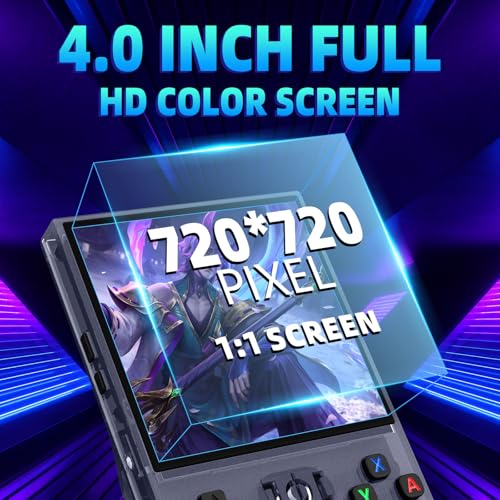 R36MAX Retro Handheld Game Console 64GB Preloaded Portable Emulator with 4.0-in HD IPS Screen E294502