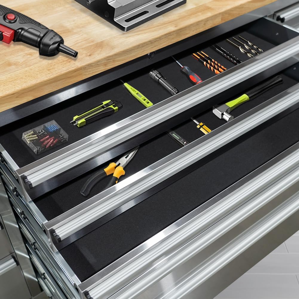 72-inch Stainless Steel Tool Chest with Wheels, 15 Drawers Rolling Cabinet Q185611