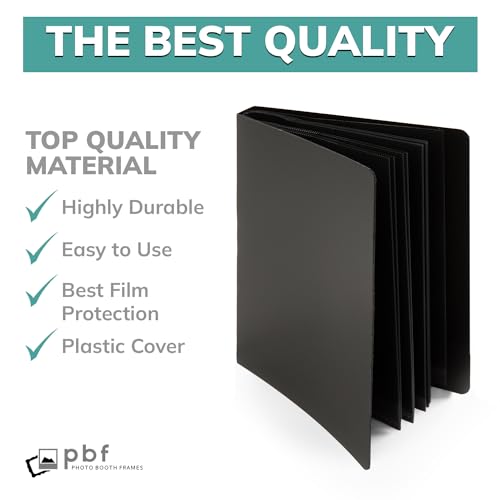 Photo Booth Album 2x6 with Picture Sleeves, 26 Pages, Black Q30395