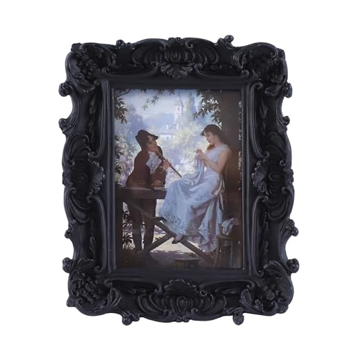 Antique Picture Frames 8x10 Vintage Victorian Ornate with Glass, Black S55546