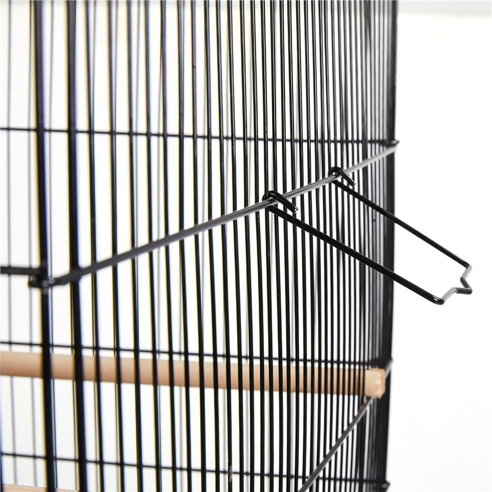 Yaheetech 65-inch Flight Bird Cage with Detachable Rolling Stand, Black W9099