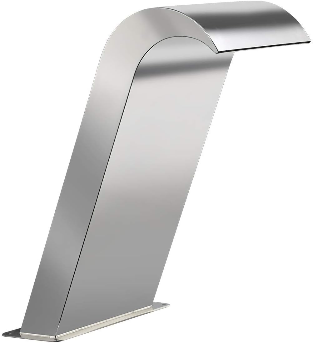 Garden Stainless Steel Waterfall Fountain Cascade Swimming Pool Fountain for Inground Pools Waterfalls Sheer Water Feature