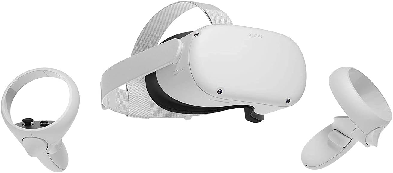 Oculus Quest 2 128GB VR Gaming Headset with Silicone Face Covers (Renewed) M824500