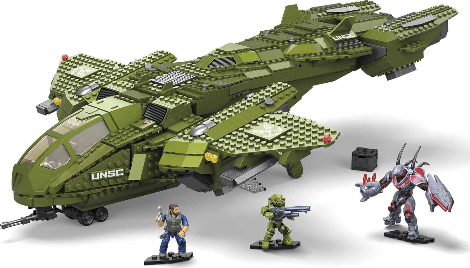 MEGA Halo Pelican Inbound Vehicle Building Set, 2024 Pieces, 3 Micro Figures H622