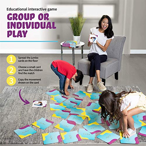 Action Kids Floor Game Memory Matching Card Game for Toddlers V99326