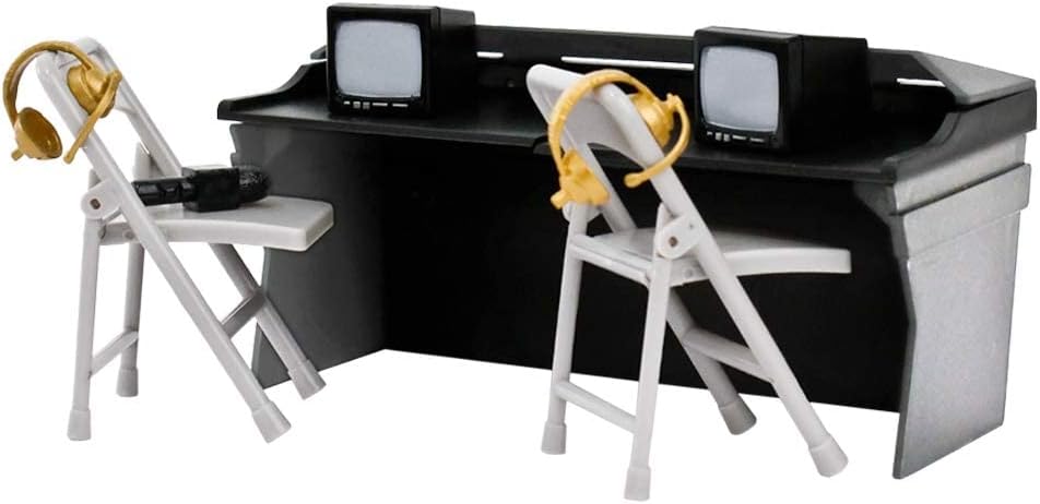 WWE & AEW Commentator Table Playset for Wrestling Action Figures O99862