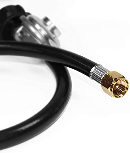 6 ft Propane Regulator Hose with Tank Gauge for LP Gas Grill, Heater and Fire Pit Table K556