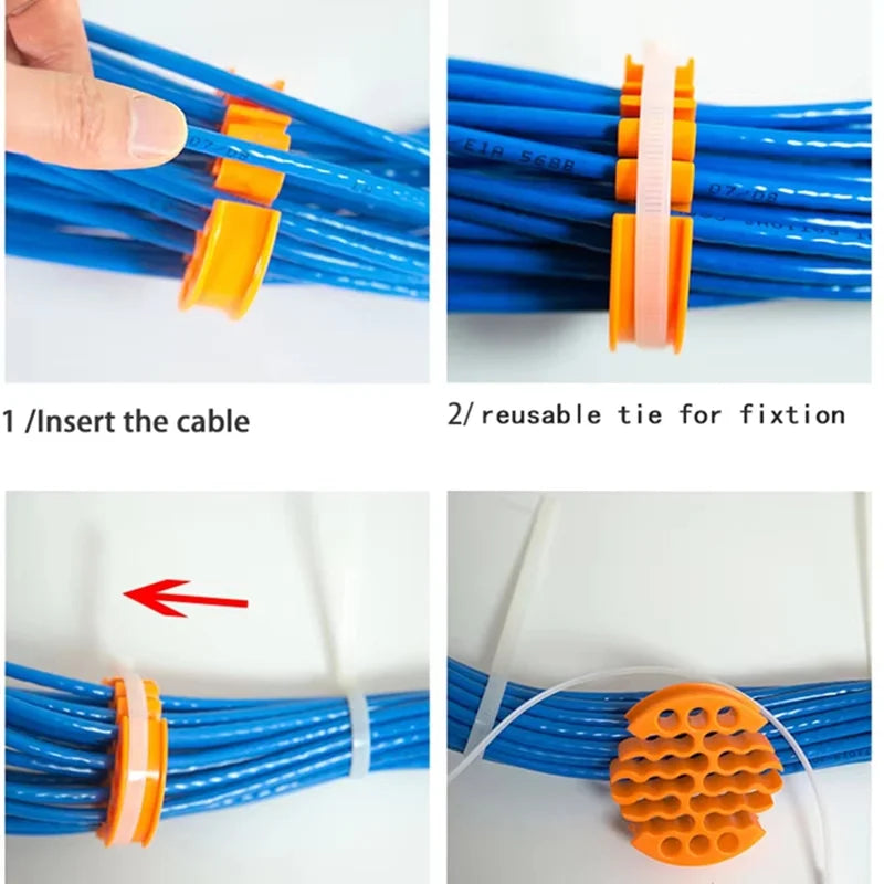 2pcs Cable Organizing Tool with Hook and Loop Fastener, Wire Comb for Data Center B748240