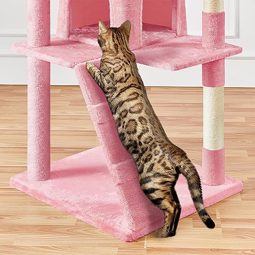 Yaheetech 54in Cat Tree Tower Condo Furniture with Scratch Post Y196