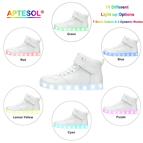 APTESOL Unisex LED High Top Light Up Sneakers D1744