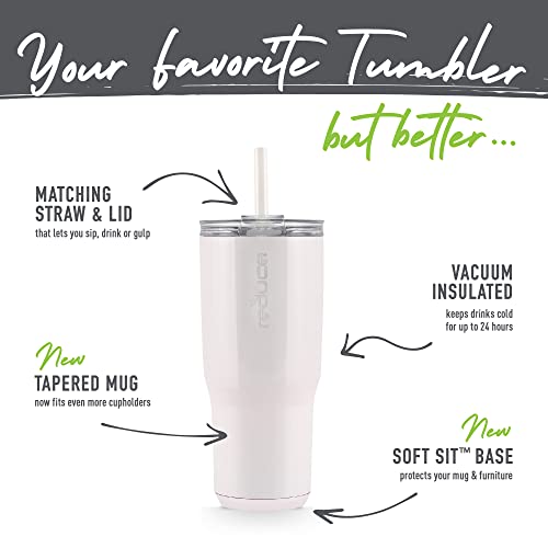 REDUCE Cold1 24 oz Insulated Stainless Steel Tumbler with Lid and Straw Q292613