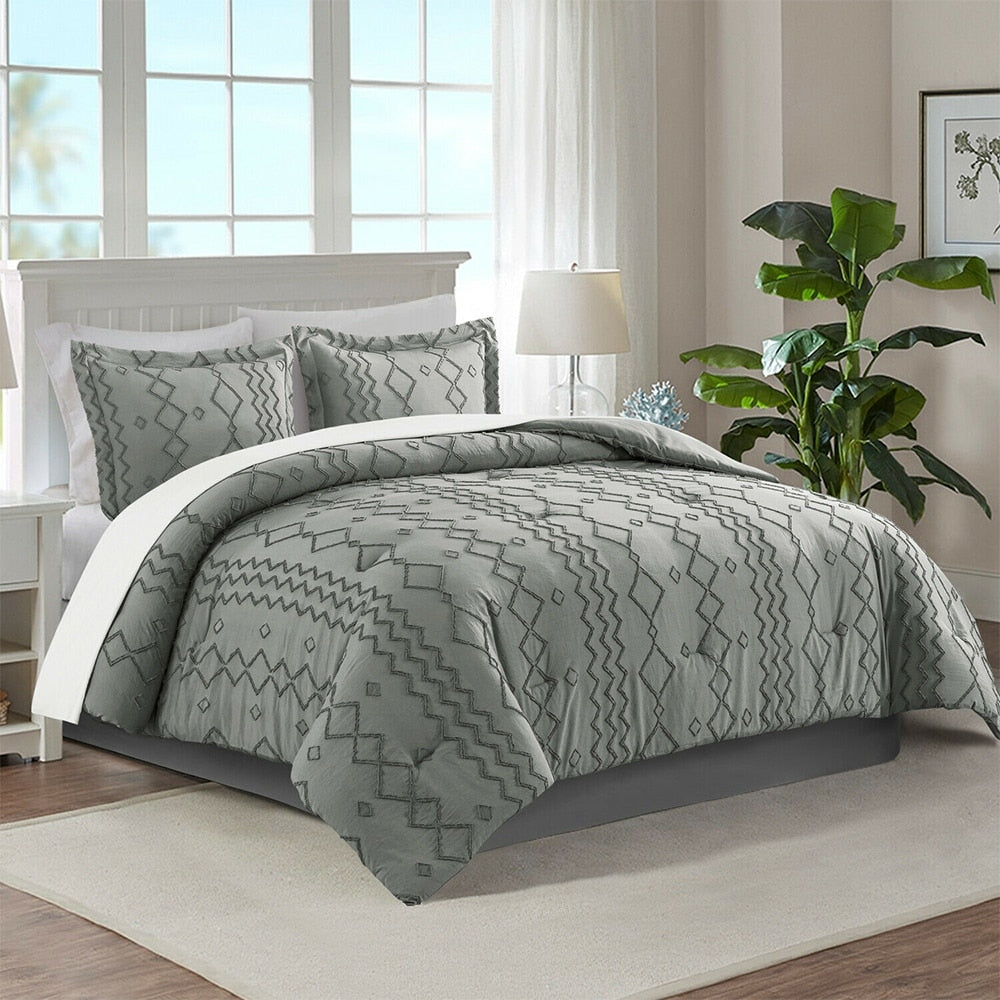 Tufted Comforter Twin Dark Grey M33058
