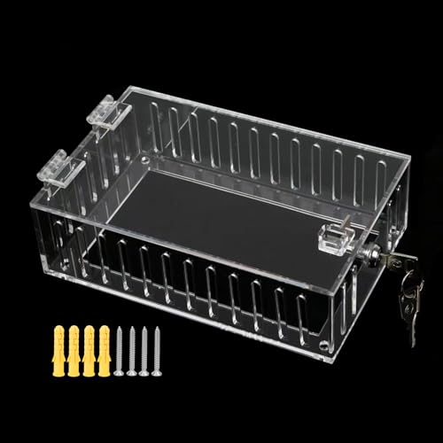 Universal Thermostat Lock Box with Key, Clear Acrylic Cover, 7.3 x 4.7 x 2.2 inch W96382