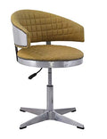 Acme Brancaster Adjustable Chair in Turmeric Top Grain Leather and Chrome