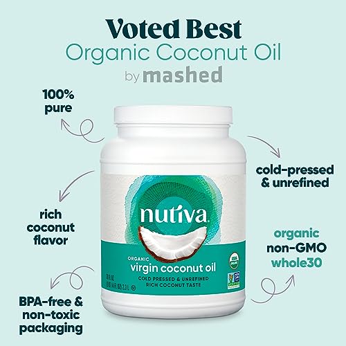 Nutiva Organic Extra Virgin Coconut Oil 15 fl oz, Cold-Pressed, USDA Organic T222882