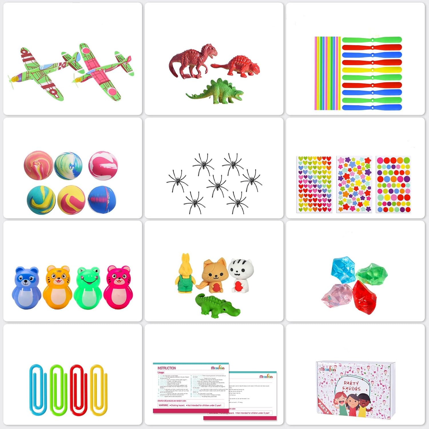 Max Fun 218pcs Party Favors for Kids Bulk Toys Assortment U26283