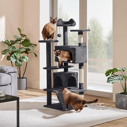 Yaheetech 54in Cat Tree Tower Condo Furniture with Scratch Post Y196