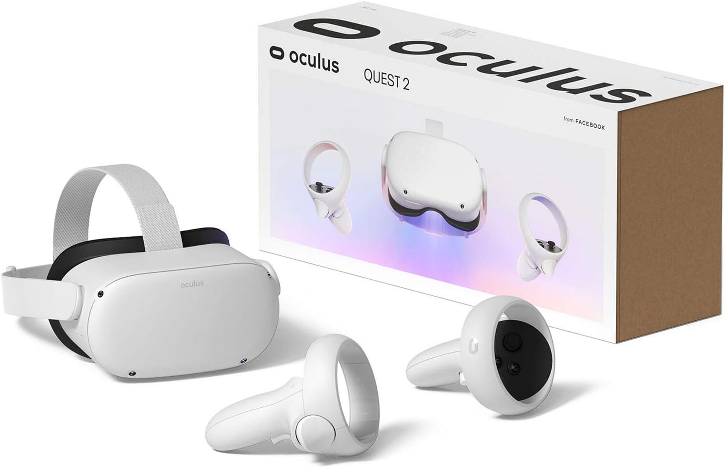 Oculus Newest Quest 2 VR Headset 128GB Set, White - Advanced All-in-One Virtual Reality Headset Cover Set