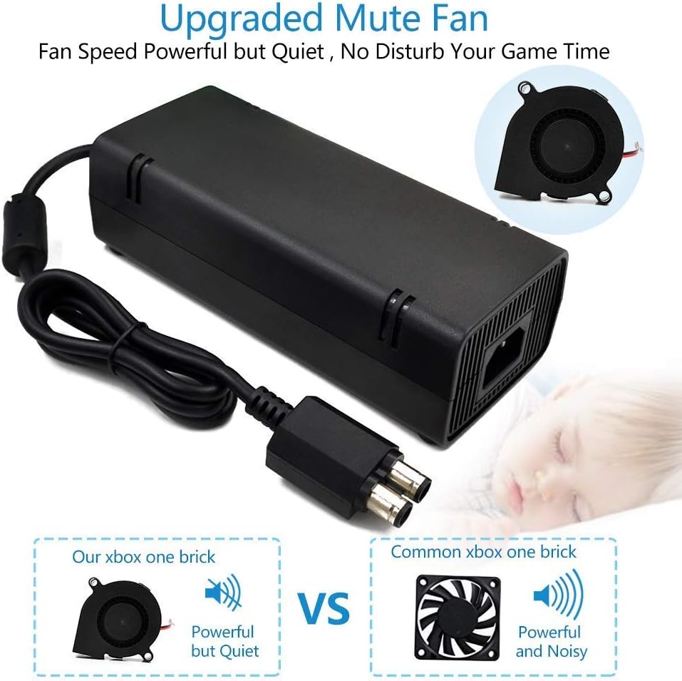 Xbox 360 Slim AC Adapter Power Supply with Cord U38126