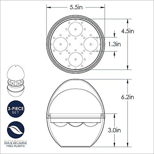 Nordic Ware Egg Bites Pan, 4 Cavities Microwave Cookware V337571