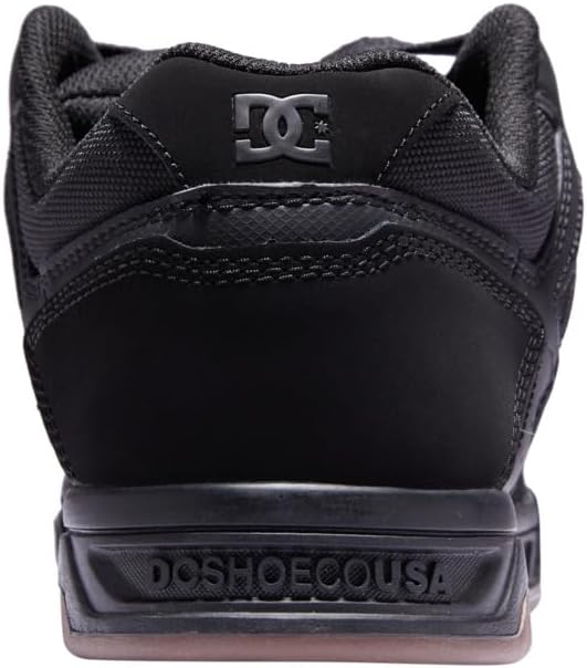 DC Men's Stag Low Top Skate Shoe, Black/Gum, 11 D US W219777
