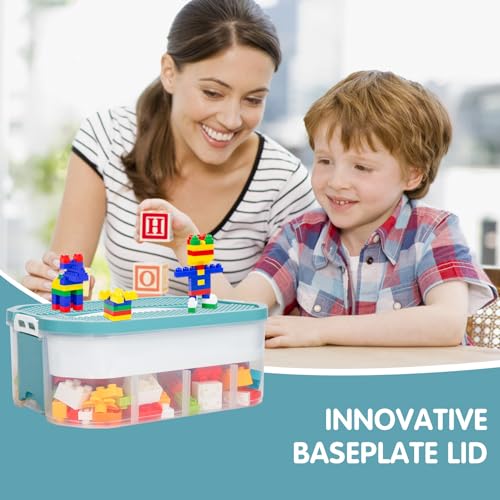 Stackable Toy Storage Organizer with Clear Compartments for Building Blocks Q640