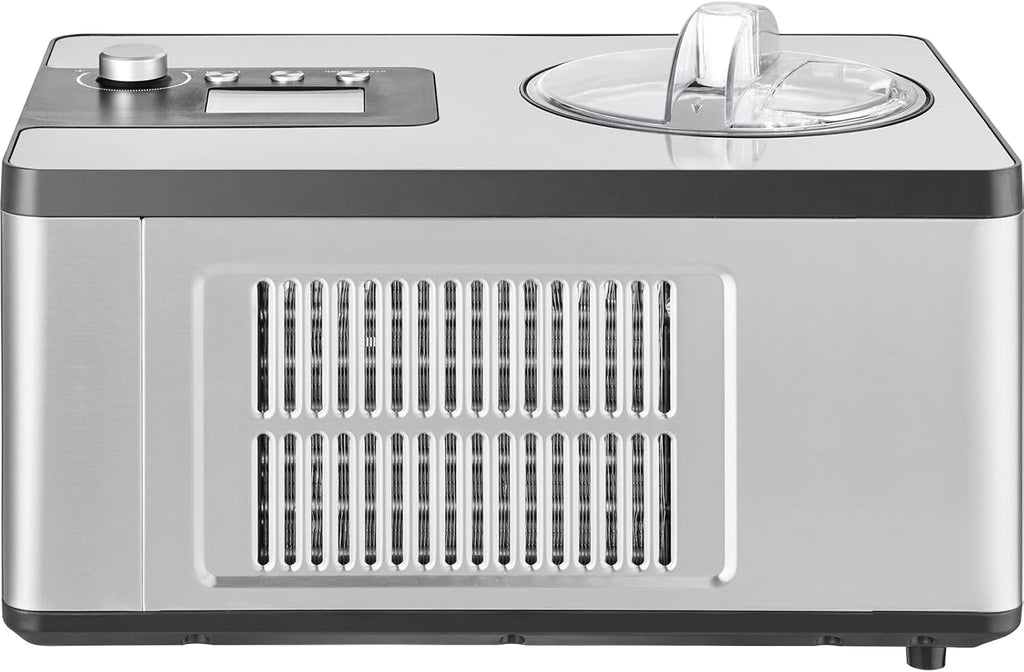 VEVOR Automatic Ice Cream Maker with Built-in Compressor, 2 Quart, Stainless Steel A17990