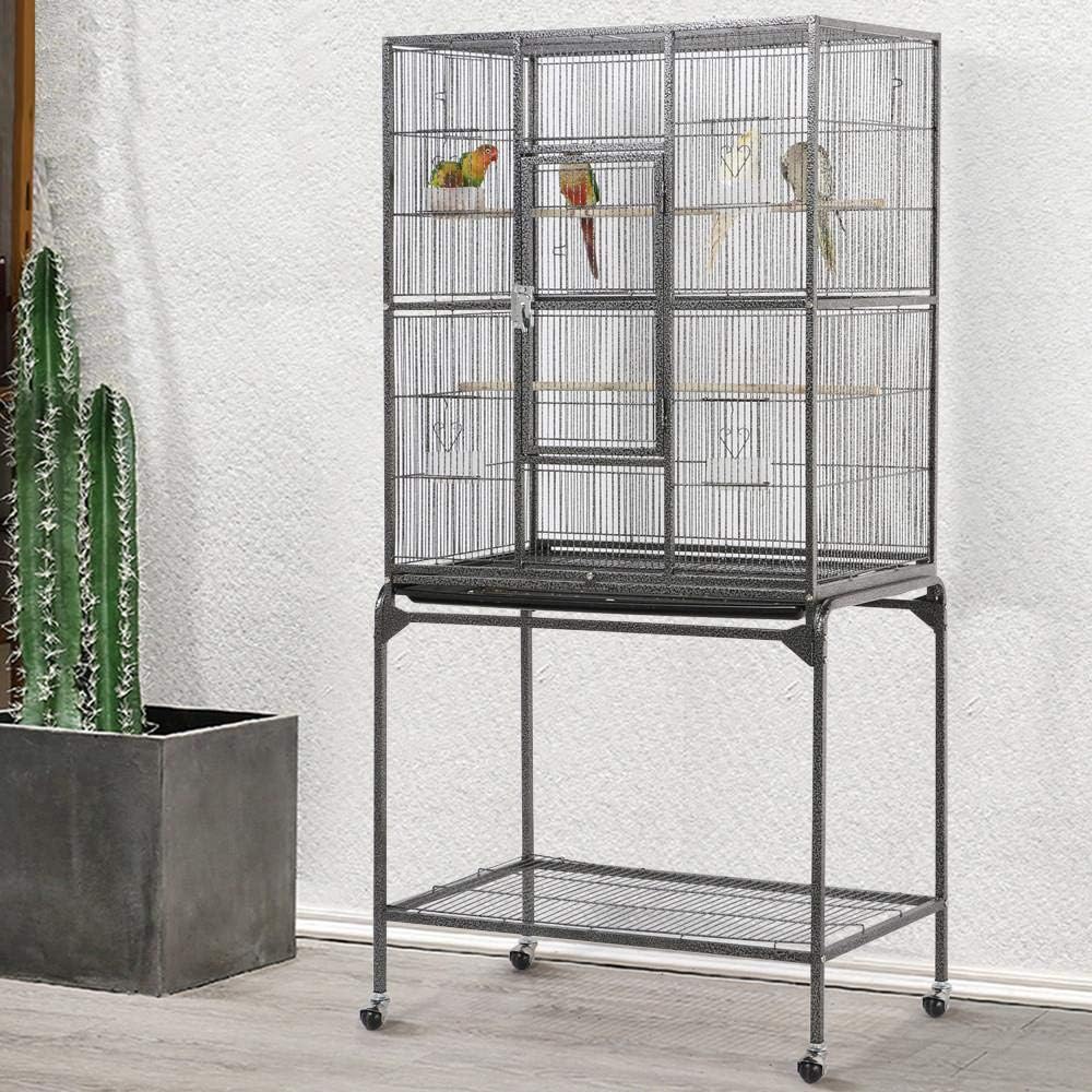Yaheetech 63" Detachable Parrot Cage with Stand for Cockatiel Conure Lovebird J423