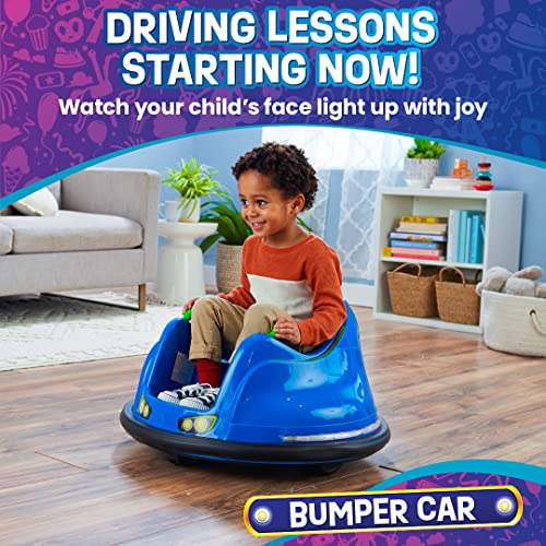 Flybar FunPark 6V Bumper Car for Toddlers, Ages 1.5-4 Years, LED Lights, 360 Degree Spin R698