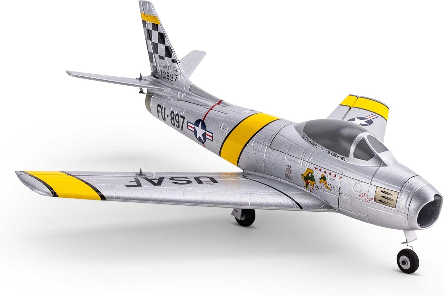 E-flite UMX F-86 Sabre 30mm EDF RC Airplane BNF Basic W125