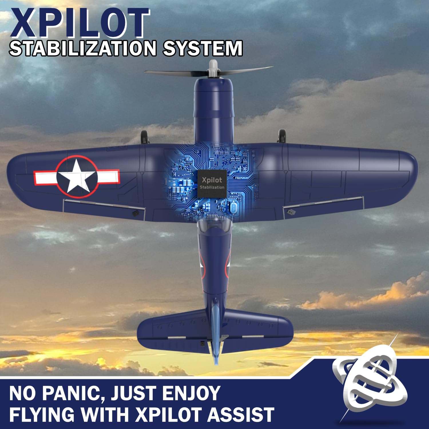 LEAMBE 4 Channel RC Plane F4U Corsair Ready to Fly Aircraft M54038