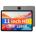 2024 Newest Tablet, Android 14 11 Inch Tablet,12GB RAM 128GB ROM 1TB Expand,Octa-Core Processor, Support Fast Charging, Large Capacity Battery, HD Display, WiFi, Bluetooth (Black)