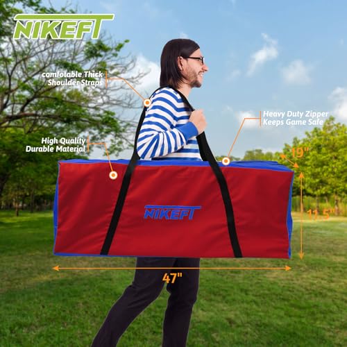 Oversized 4 in a Row Connect Game with Giant Carry Bag, 4 ft Wide, Indoor & Outdoor, Red & Blue I9291