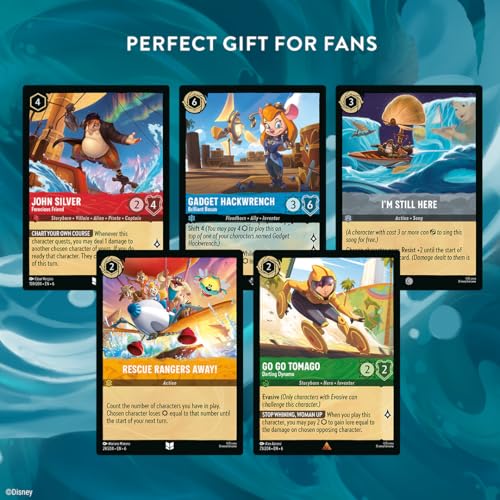 Ravensburger Disney Lorcana TCG Azurite Sea Booster Pack Display, 24 Packs Z3570