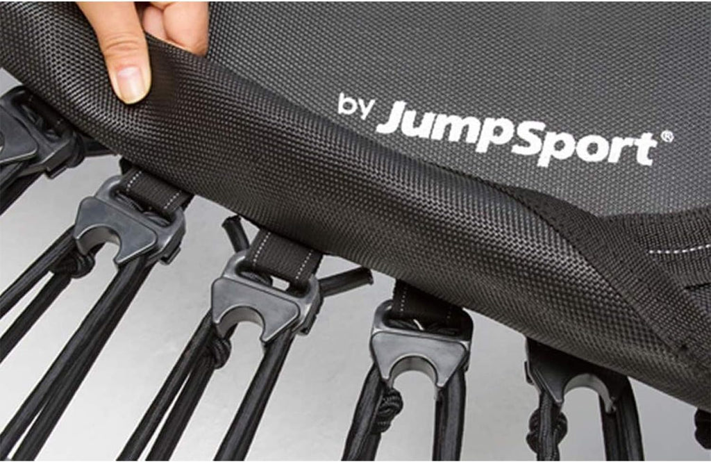JumpSport 350 Indoor Fitness Trampoline with Handle Bar, Black I759