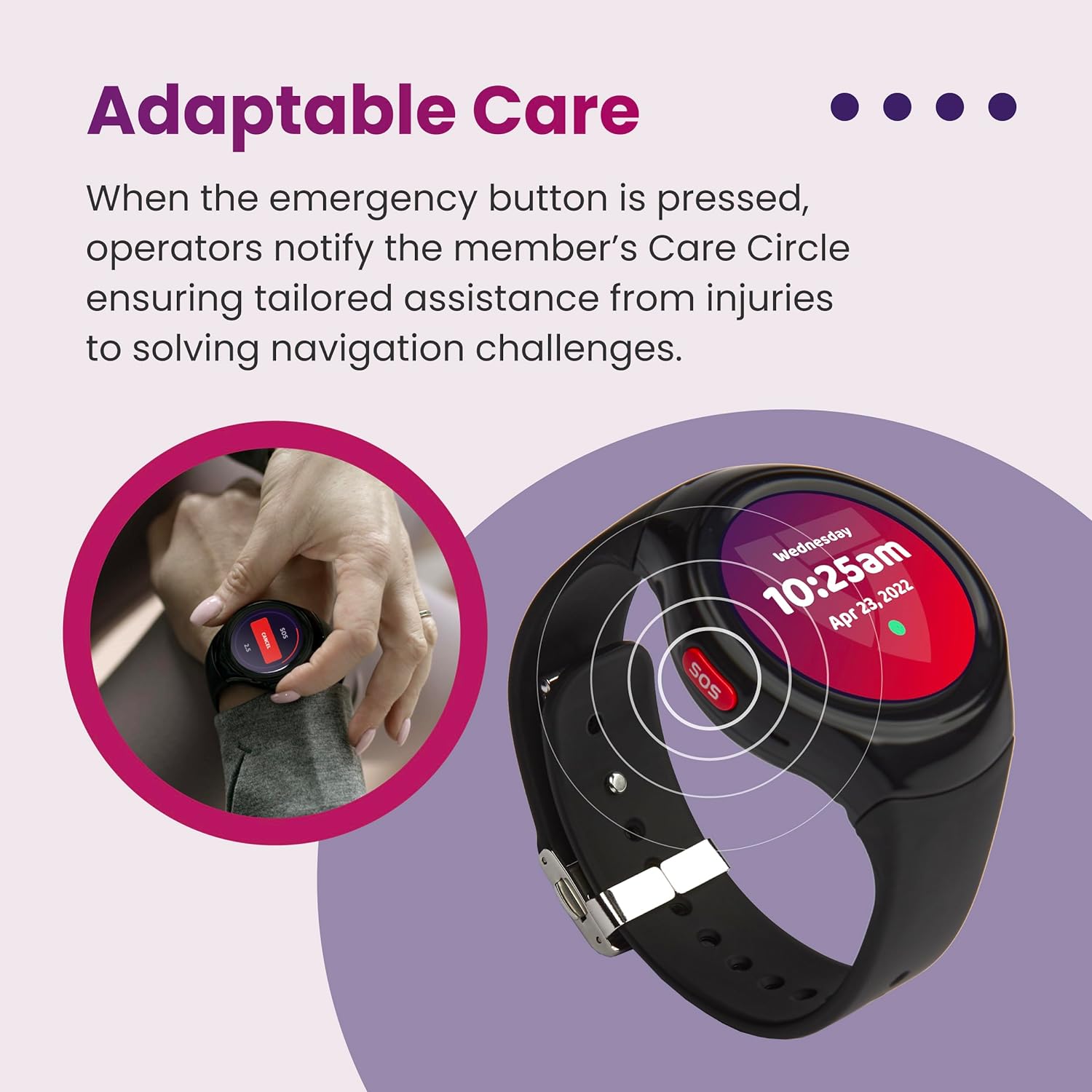 Medical Guardian MGMove Medical Alert Smartwatch for Seniors with 4G GPS Tracker K949