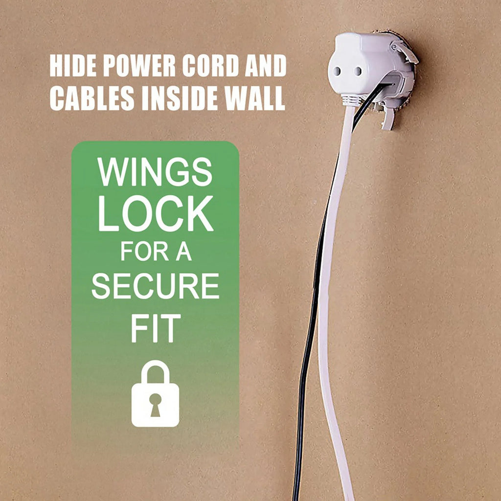 In-Wall Cable Management Kit for TV Wires, White, with Drill Bit B797687