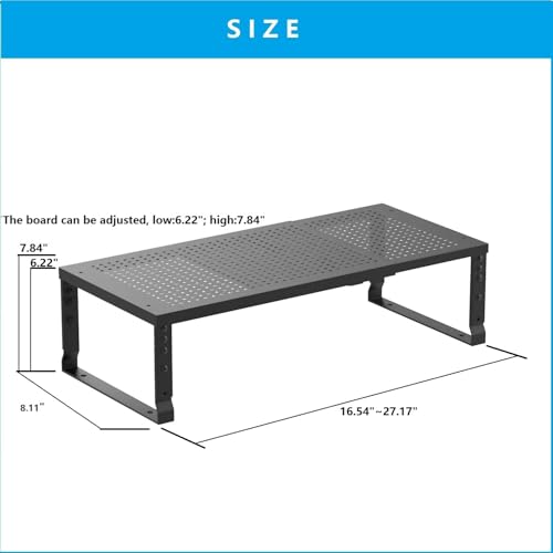 Expandable Stackable Spice Rack Organizer for Kitchen Countertop Cabinet, Metal, 2-Pack Black Medium H21921