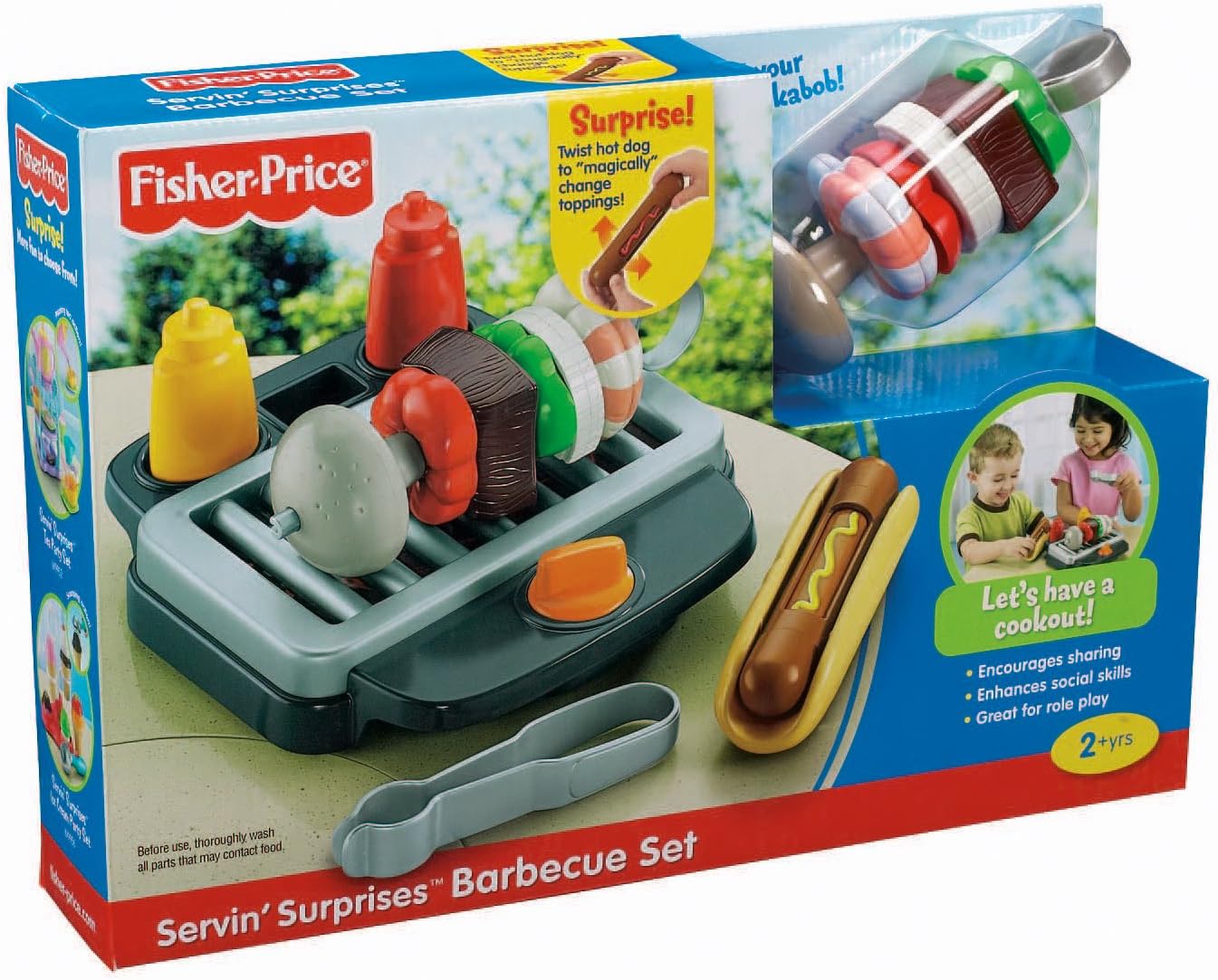 Fisher-Price Servin' Surprises Barbeque Grill Play Food Set P838