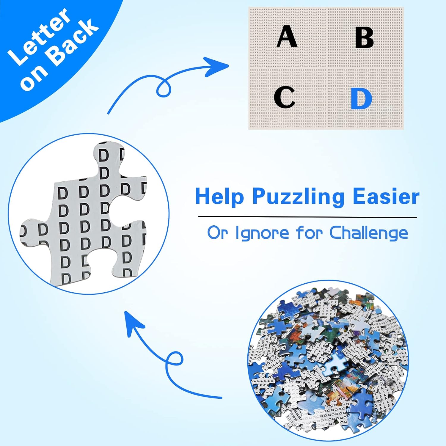 HUADADA Jigsaw Puzzles for Adults 1000 Pieces, Clock Design, Home Decor Gift J692400