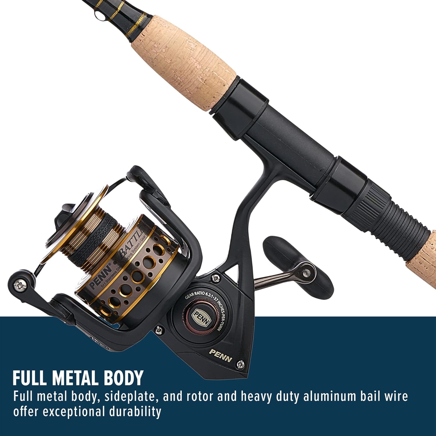 Penn Battle Spinning Reel and Fishing Rod Combo M312764