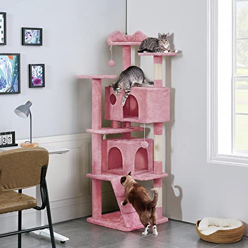 Yaheetech 54in Cat Tree Tower Condo Furniture with Scratch Post Y196