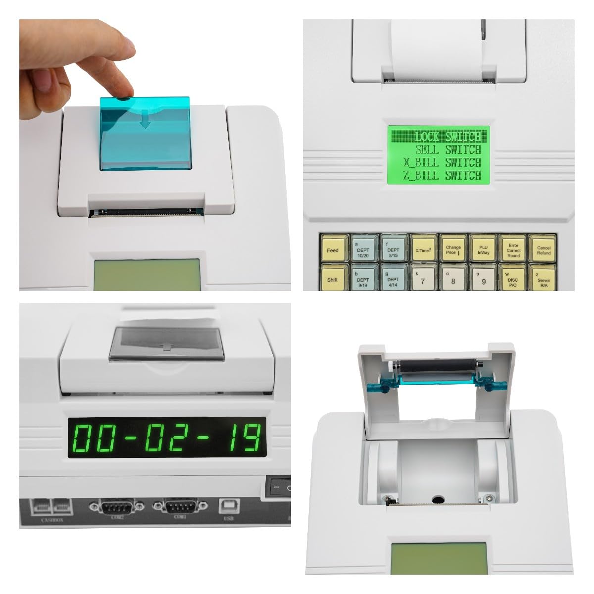 Cash Register with 8-Digit LED Display, 48 Keys for Small Business P471603