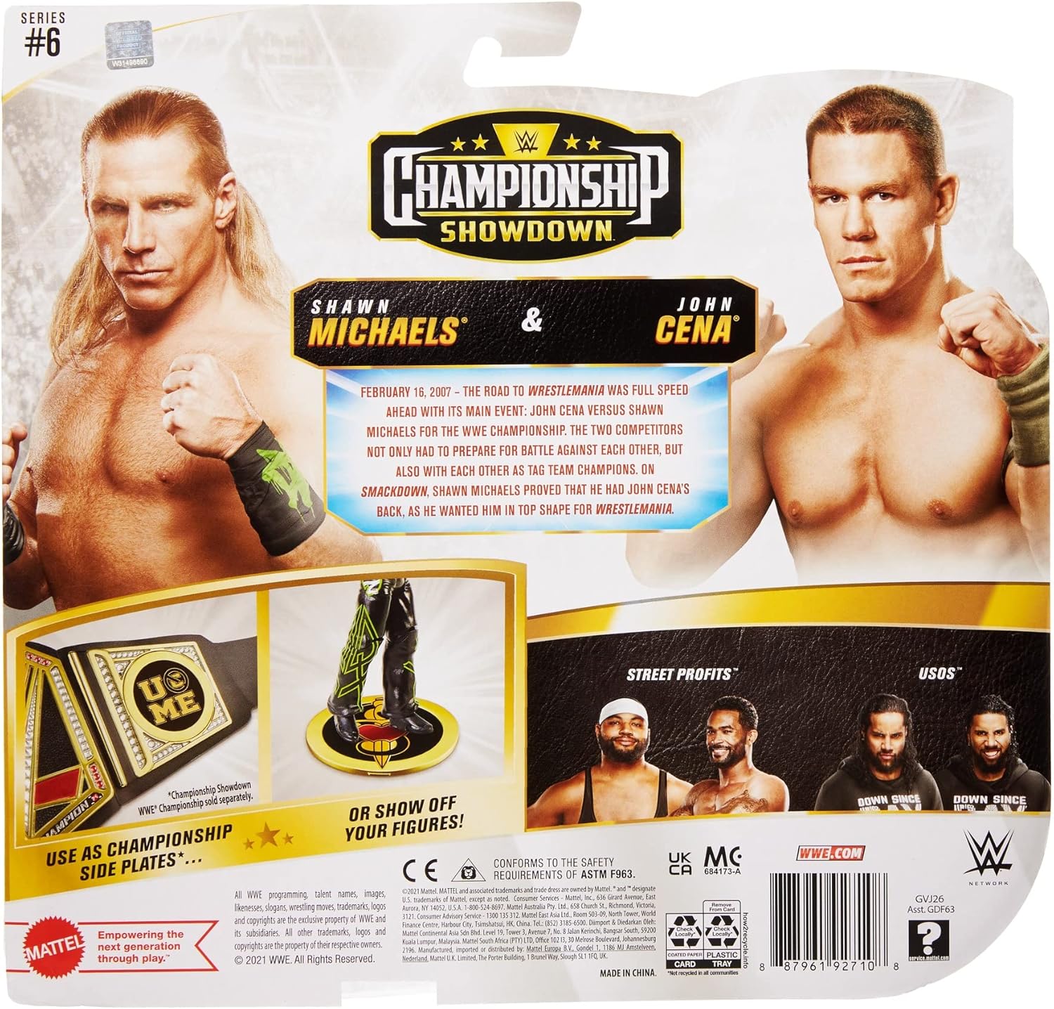 WWE Mattel John Cena & Shawn Michaels Championship Showdown 2 Pack 6 in Action Figures R6567