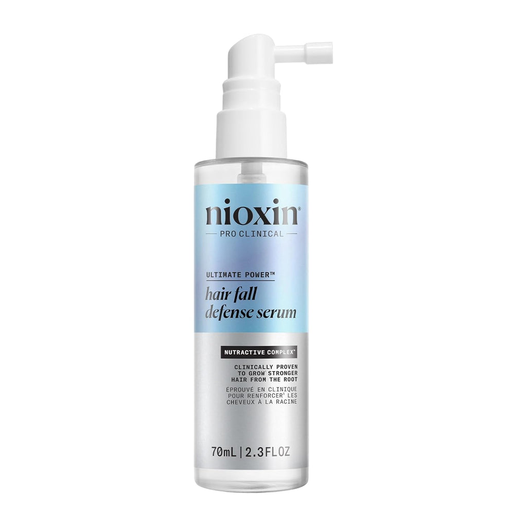 Nioxin Hair Fall Defense Serum, Intensive Daily Leave-In Hair Treatment with Caffeine, Lauric Acid, Niacinamide and Sandalore, For Thicker and Stronger Hair, 2.3 oz (Packaging May Vary)